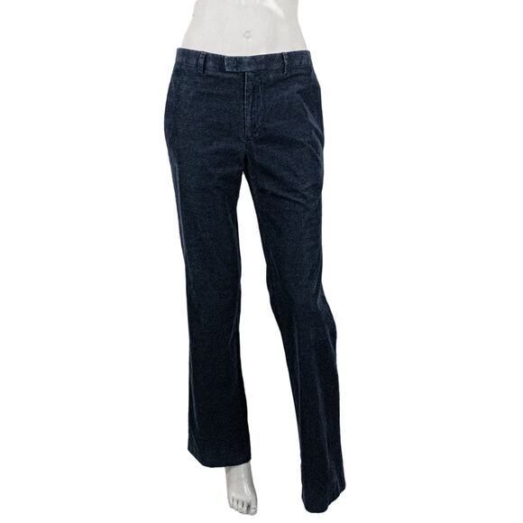 RED VALENTINO Corduroy Pants Navy Blue Washed Women's 46IT 30W - Picture 1 of 12